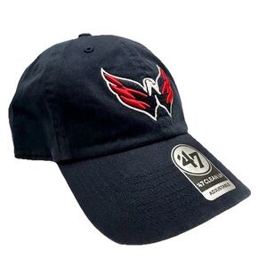 NWT NHL Washington Capitals ‘47 Brand Clean Up Adjustable Hockey Hat 100% Cotton